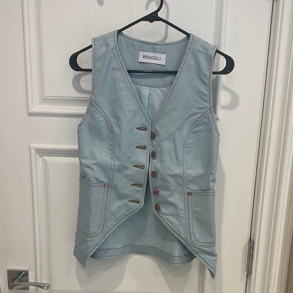 Renggli Light Blue Buttoned Vest XS